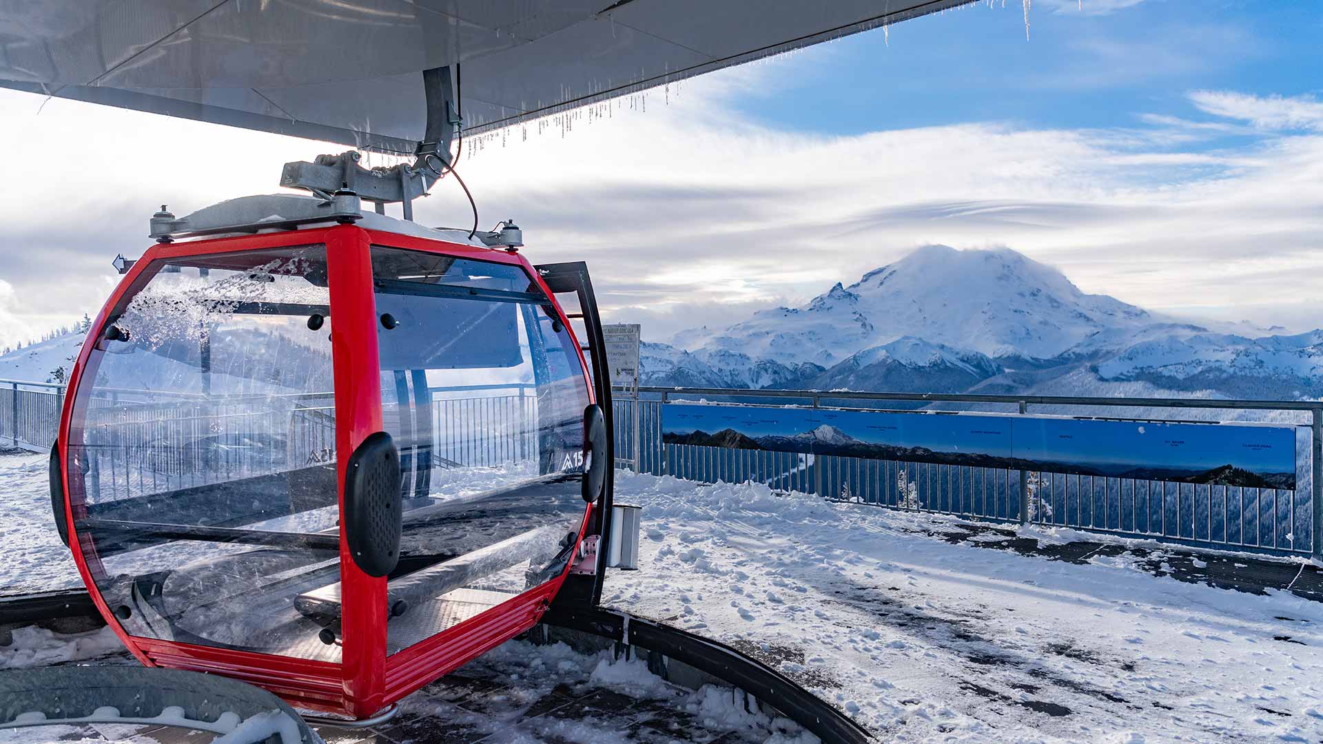 Gondola and Mt Rainier