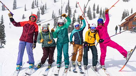 Group of Skiers at Crystal