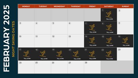 Night Ski Calendar