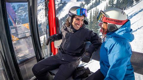 Riders with Gore-Tex gear in Scenic Gondola