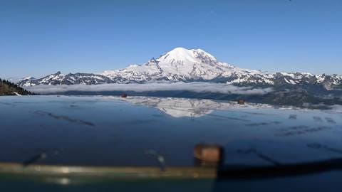 Mt. Rainier reflecting off of a lake