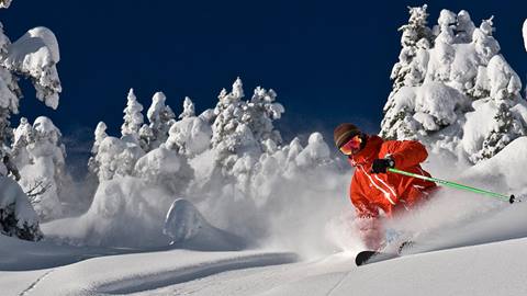 Skier at Crystal Mountain